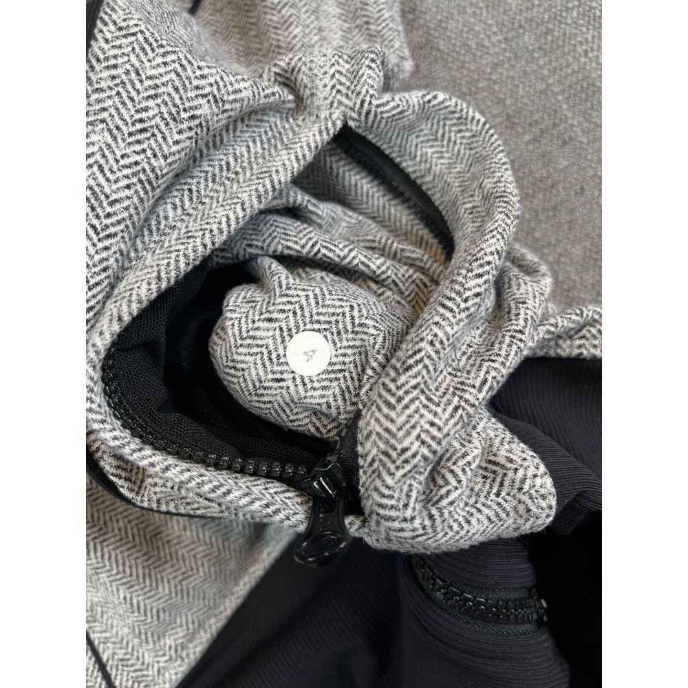 Lululemon Scuba Jacket Women Herringbone High Neck Stretch Pullover Sweater Sz 4 - Picture 6 of 6